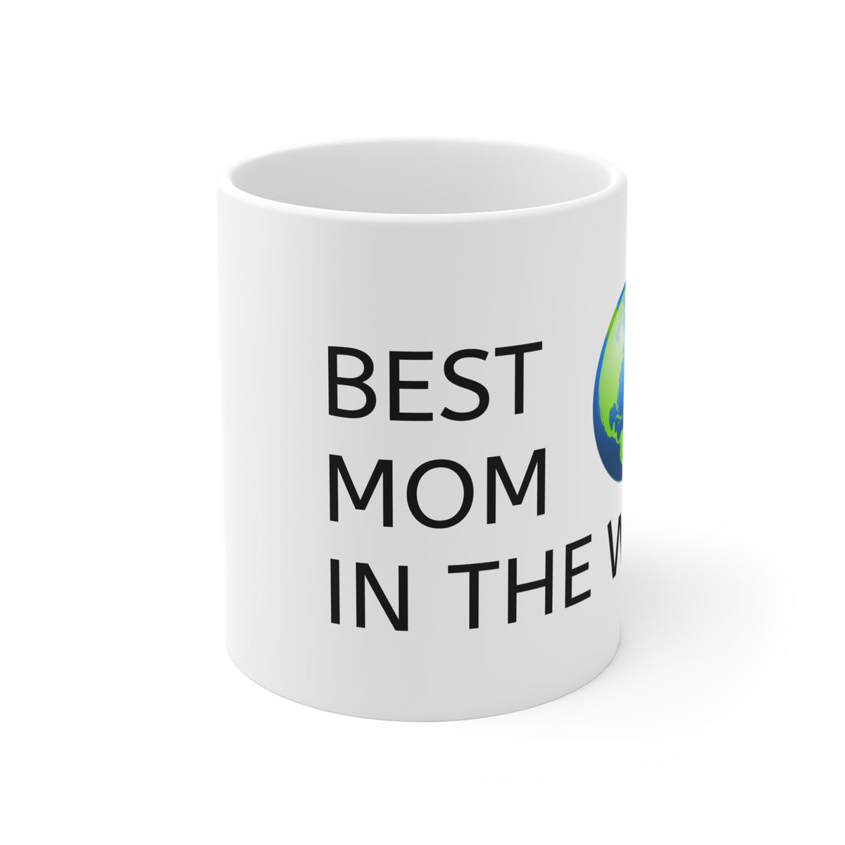 Best Mom in the World 11oz Coffee Mug — Earth Graphic Mother’s Day Gift