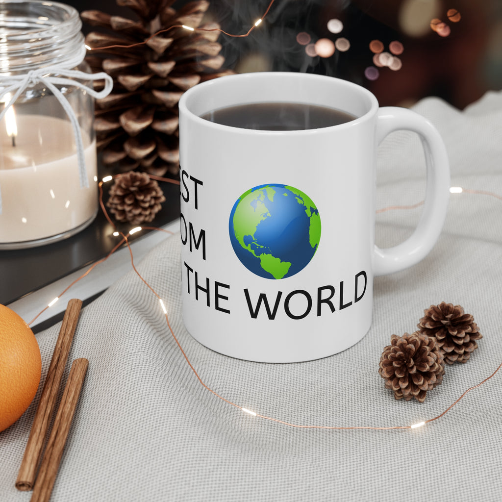 Best Mom in the World 11oz Coffee Mug — Earth Graphic Mother’s Day Gift